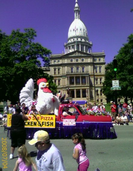 Giant Chicken at the Statehouse